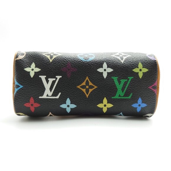 Authentic Louis Vuitton Multicolor Mini Speedy Monogram Nano Sac Bag HL Black - Picture 4 of 13